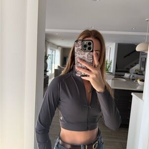 Bubbles&Barbels | Dropped Zip Up Sweater